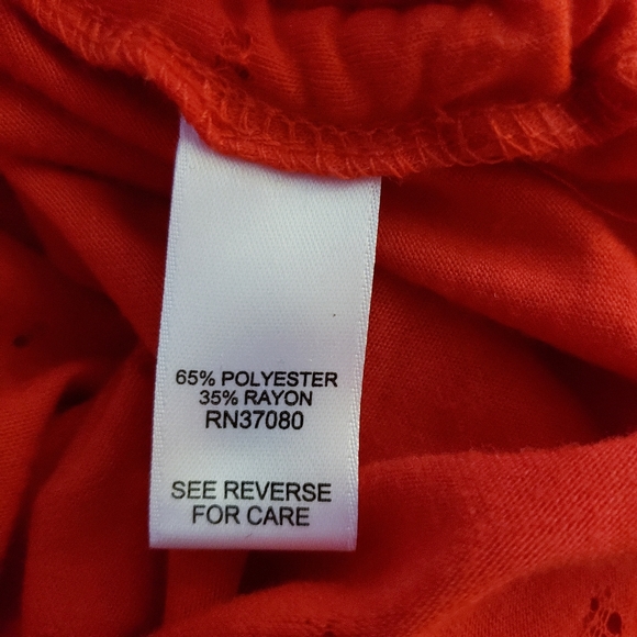 Red Distressed Cut Out Top SZ Medium by Cato - Picture 8 of 10